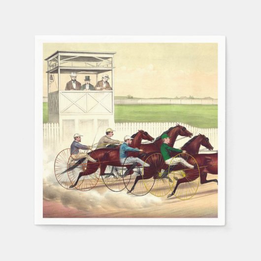 Serviette En Papier TOP Horse Racing Life (Devant)