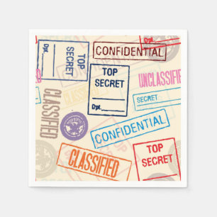 Serviette En Papier Top secret - aller-en !