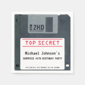 Serviette En Papier Top Secret Retro 1980 Disque Surprise 40e annivers (Devant)