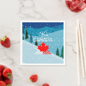 Serviette En Papier TOP Ski Canada (En situation)