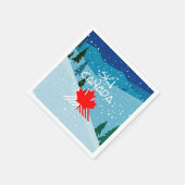 Serviette En Papier TOP Ski Canada (Coin)