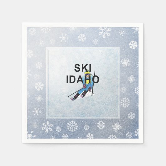 Serviette En Papier TOP Ski Idaho (Devant)