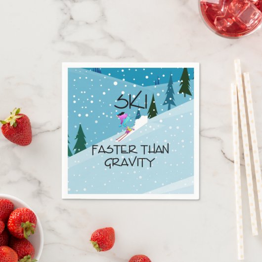 Serviette En Papier TOP Ski plus rapide (En situation)