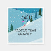 Serviette En Papier TOP Ski plus rapide (Devant)