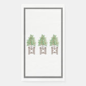 Serviette En Papier Topiaire d'orangers Pot de chinoiserie (Devant)