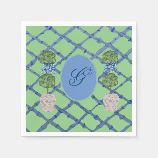 Serviette En Papier Topiaire peint Chinoiserie Ginger Jars Jar (Devant)