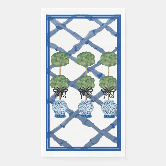 Serviette En Papier Topiary Chinoiserie Ginger Jar (Devant)