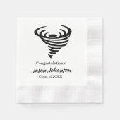 Serviette En Papier Tornado Mascot School Graduation Napkin Réunion (Devant)