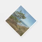 Serviette En Papier Torrey Pine and California Coastline Landscape (Coin)