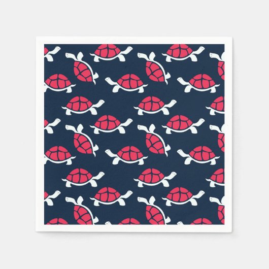 Serviette En Papier Tortue à thème foncé (Devant)