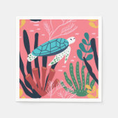 Serviette En Papier Tortue bleue (Devant)