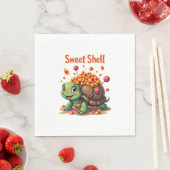 Serviette En Papier Tortue coquille de bonbons (En situation)