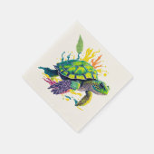 SERVIETTE EN PAPIER TORTUE DE MER EN ÉTÉ (Coin)