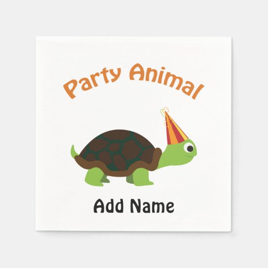 Serviette En Papier Tortue des animaux (Devant)