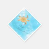 Serviette En Papier Tortue d'or | Noël hawaïen | (Coin)
