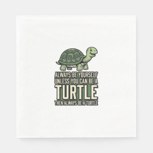 Serviette En Papier Tortue Drôle Soyez Vous-Même Design De Chemise Vin