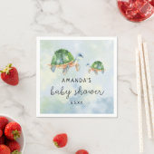 Serviette En Papier Tortue marine - baby shower (En situation)