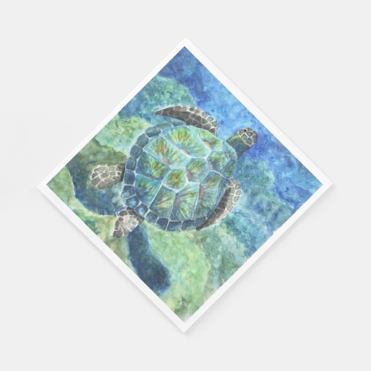 Serviette En Papier Tortue marine Napkin en papier #2 (Coin)