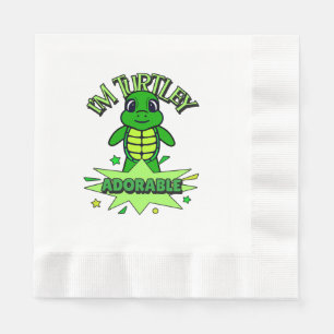 Serviette En Papier Tortue Mignonne Citation Drôle Totalement Adorable