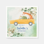 Serviette En Papier Tortue mignonne Giraffe Fleur tropicale Fête d'ann (Devant)