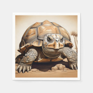 Serviette En Papier Tortue noire africaine