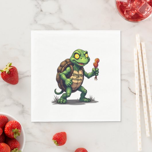 Serviette En Papier Tortue zombie (En situation)