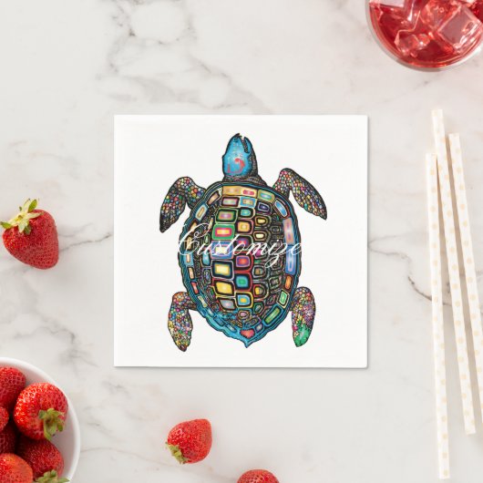 Serviette En Papier Tortues de mer Thunder_Cove (En situation)