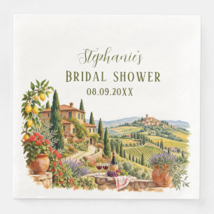 Serviette En Papier Toscane Italie Citron Méditerranéen Enterrement de