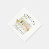 Serviette En Papier Toscane Italie - Florence Hills & Cypress Trees (Coin)
