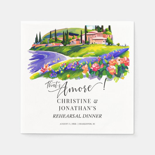 Serviette En Papier Toscane Italie | Nourriture Italienne | Dîner de R (Devant)