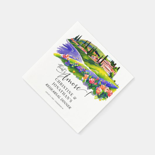 Serviette En Papier Toscane Italie | Nourriture Italienne | Dîner de R (Coin)