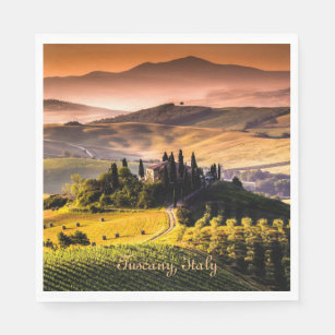 Serviette En Papier Toscane, Italie - photo de paysage