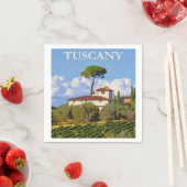 Serviette En Papier Toscane Italie Poster Papier Napkin (En situation)