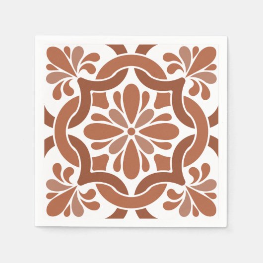 Serviette En Papier Toscane Rustique Toscane Tile Mariage (Devant)