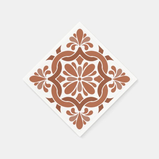 Serviette En Papier Toscane Rustique Toscane Tile Mariage (Coin)