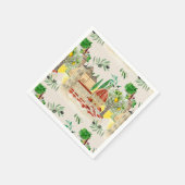 Serviette En Papier Toscane, Toscane, Italie, olives, citrons, (Coin)