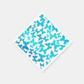 Serviette En Papier Toss papillon (Turquoise) (Coin)