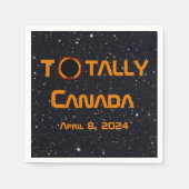 Serviette En Papier Total Canada 2024 Éclipse solaire (Devant)