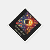 Serviette En Papier Total Eclipse 2024 Retro Super 60's 70's vibe (Coin)