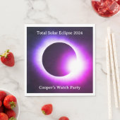 Serviette En Papier Total éclipse solaire 2024 (En situation)