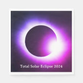 Serviette En Papier Total éclipse solaire 2024 (Devant)