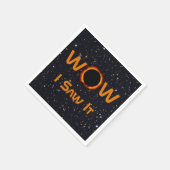 Serviette En Papier Total Éclipse Solaire 2024 WOW Je L'Ai Vu (Coin)