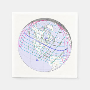 Serviette En Papier Total Solaire Eclipse 2017 Global Path