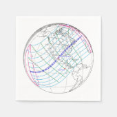 Serviette En Papier Total Solaire Eclipse 2024 Global Path (Devant)