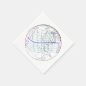 Serviette En Papier Total Solaire Eclipse 2024 Global Path (Coin)