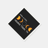 Serviette En Papier Total Solaire Eclipse 2024 Personnalisé Town State (Coin)