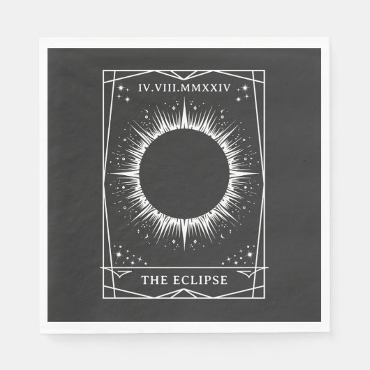 Serviette En Papier Total Solaire Eclipse 2024 Tarot Viewing Party (Devant)