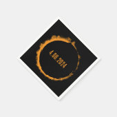 Serviette En Papier Total Solaire Eclipse USA 8 avril 2024 (Coin)