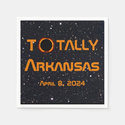 Serviette En Papier Totalement Arkansas 2024 Solar Eclipse (Devant)