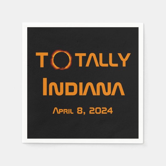 Serviette En Papier Totalement Indiana 2024 Solar Eclipse (Devant)